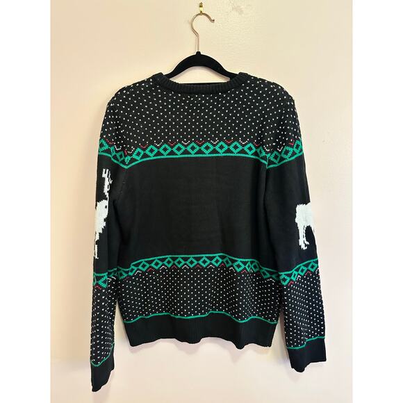 Single & Ready to Jingle Sequined Ugly Christmas Sweater Large Forever 21 - Picture 4 of 6